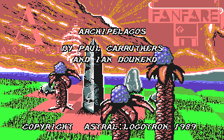 Title screen of Archipelagos