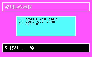 Title screen of Vulcan: The Tunisian Campaign