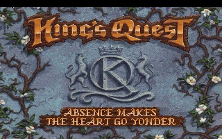 Title screen of King's Quest V: Absence Makes the Heart Go Yonder!