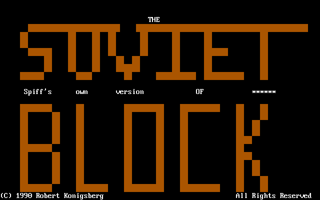 Title screen of The Soviet Block