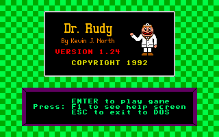 Title screen of Dr. Rudy