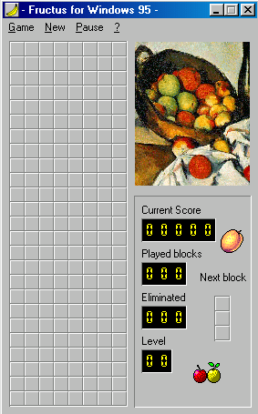 Title screen of Fructus