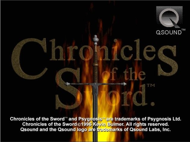 Title screen of Chronicles of the Sword