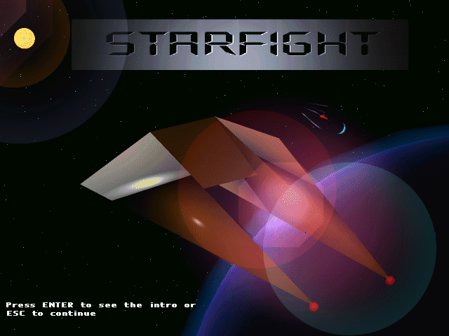 Title screen of StarFight