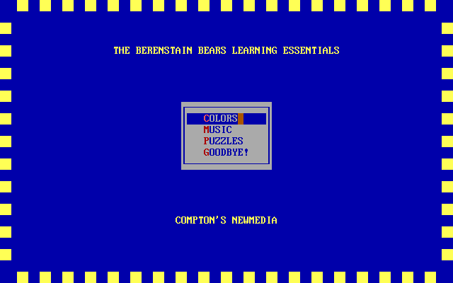 Title screen of The Berenstain Bears: Learning Essentials