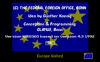 Title screen of Europe