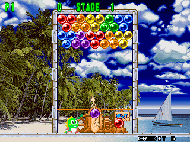 Gameplay of Puzzle Bobble 2x