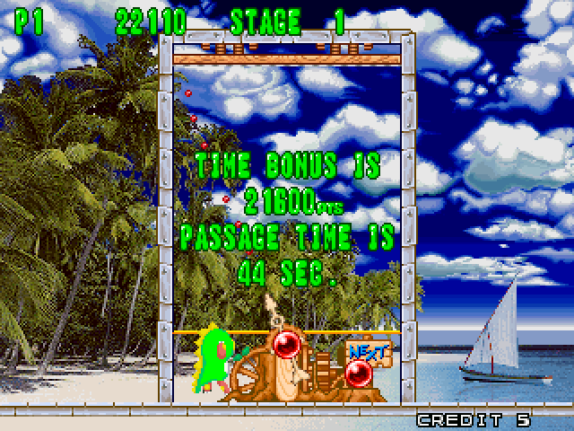 Gameplay of Puzzle Bobble 2x