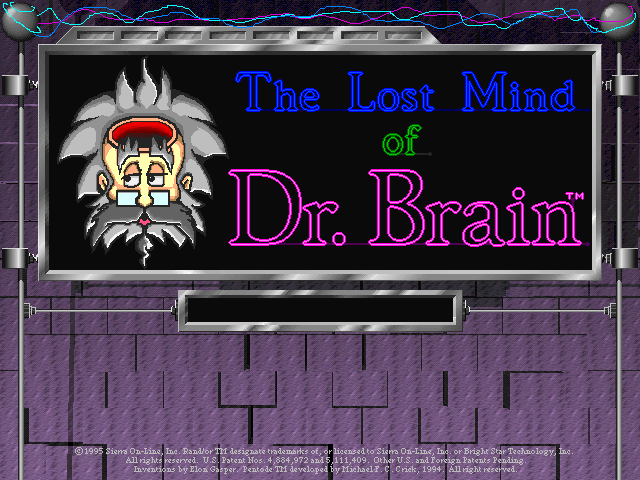 Title screen of The Lost Mind of Dr. Brain