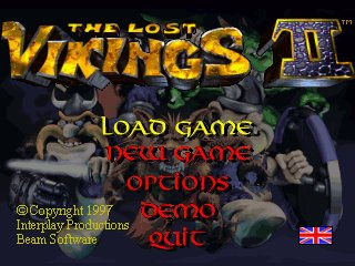 Title screen of Norse by Norse West: The Return of the Lost Vikings