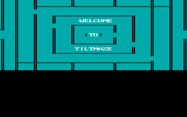 Title screen of TiltMaze