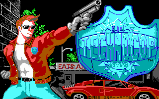 Title screen of Techno Cop