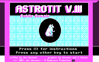 Title screen of Astrotit