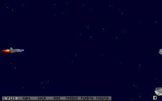 Title screen of Meteor Storm