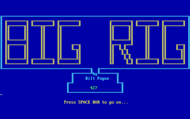 Title screen of Big Rig