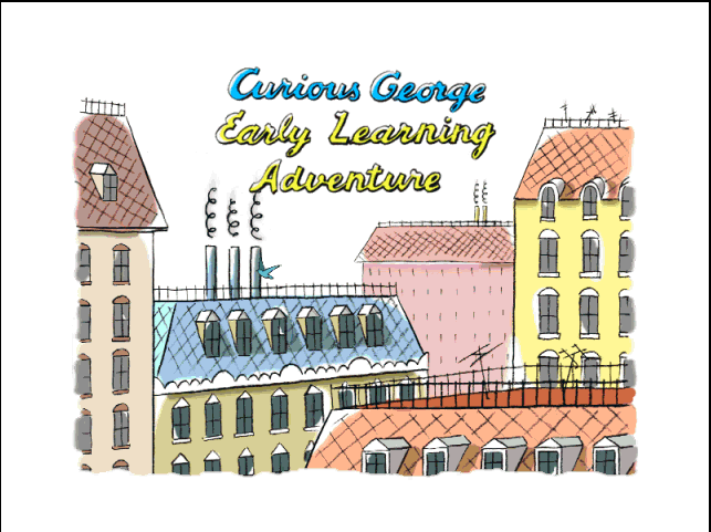 Title screen of Curious George Early Learning Adventure