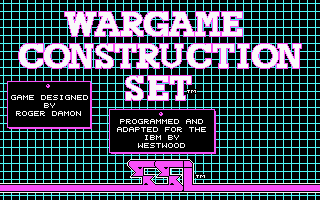 Title screen of Wargame Construction Set