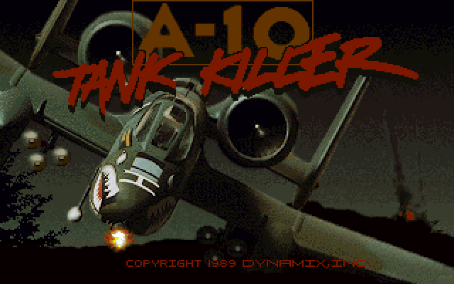 Title screen of A-10 Tank Killer