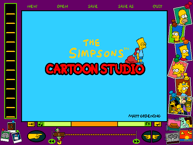 Title screen of The Simpsons Cartoon Studio