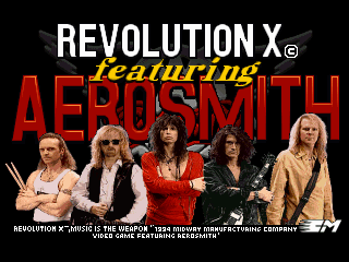 Title screen of Revolution X