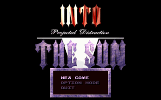 Title screen of Into the Sun: Projected Distruction