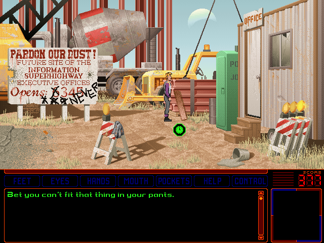 Gameplay of Space Quest 6: Roger Wilco in the Spinal Frontier