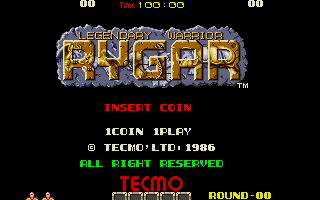 Title screen of Rygar