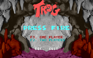Title screen of Trog!