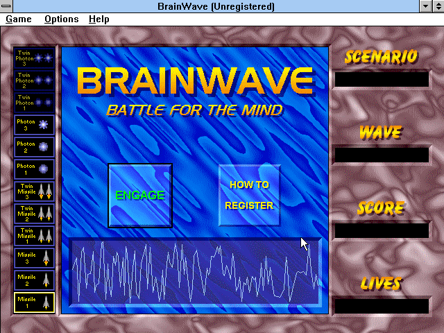Title screen of BrainWave