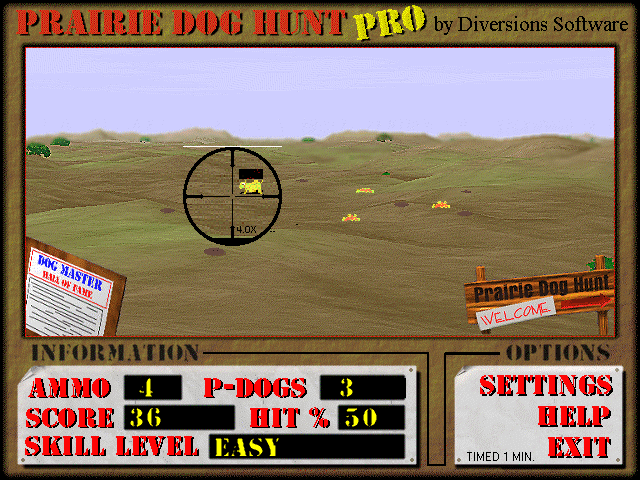 Gameplay of Prairie Dog Hunt Pro