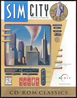 Box front of SimCity, United States