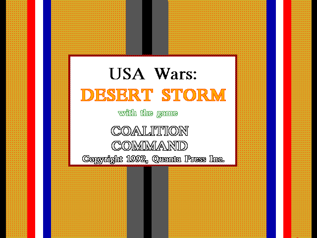 Title screen of Desert Storm with Coalition Command