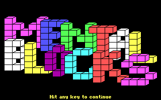 Title screen of Mental Blocks