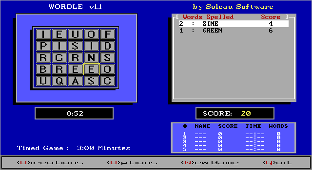 Gameplay of Wordle