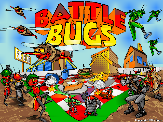 Title screen of Battle Bugs