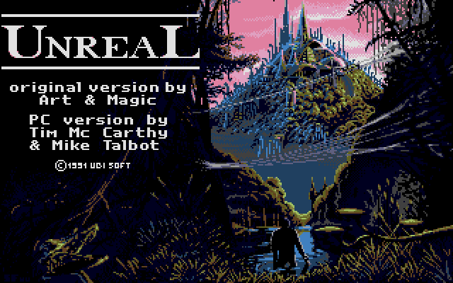 Title screen of Unreal