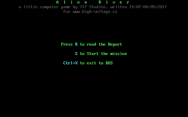 Title screen of Alien River