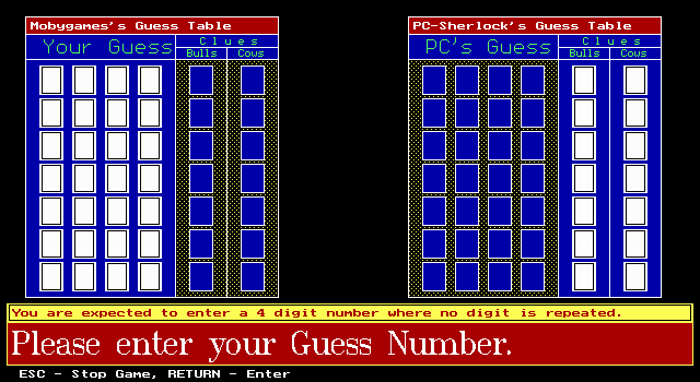 Gameplay of PC-Sherlock: A Game of Logic & Deduction
