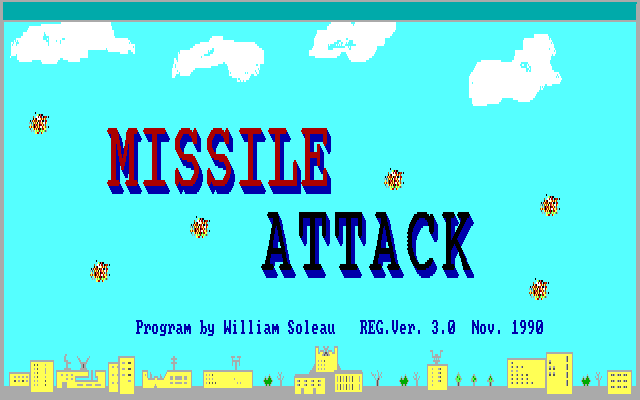 Title screen of Missile Attack
