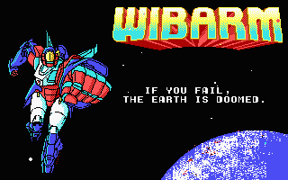 Title screen of Wibarm