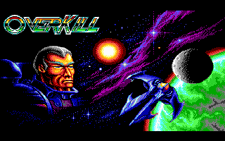 Title screen of OverKill (1992)
