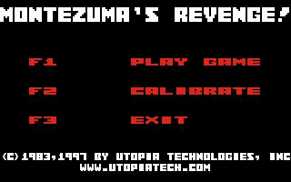 Title screen of Montezuma's Revenge (1997)