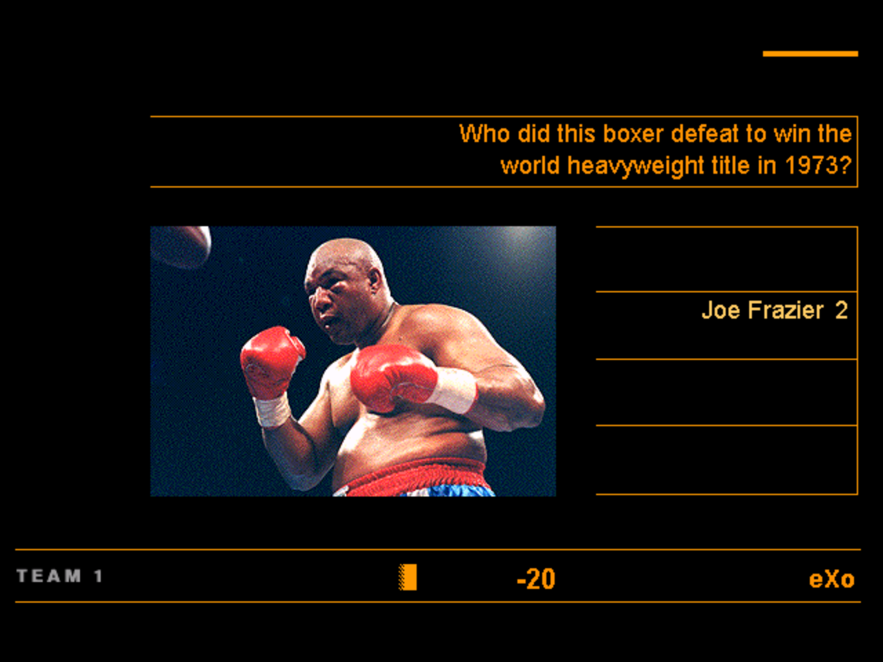 Gameplay of Result: The BBC Sports Quiz Presented By Desmond Lynam