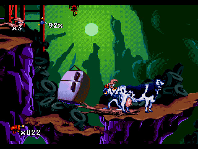 Gameplay of Earthworm Jim 2