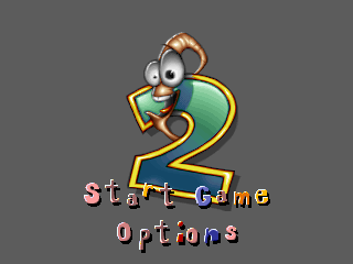 Title screen of Earthworm Jim 2