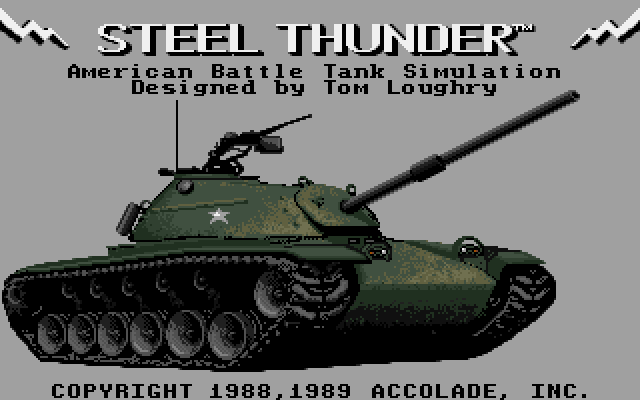 Title screen of Steel Thunder