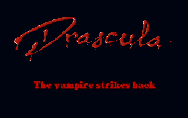 Title screen of Drascula: The Vampire Strikes Back