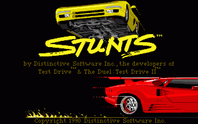 Title screen of Stunts