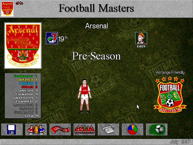Gameplay of Football Masters 98