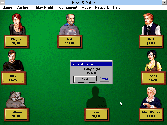 Title screen of Hoyle Poker